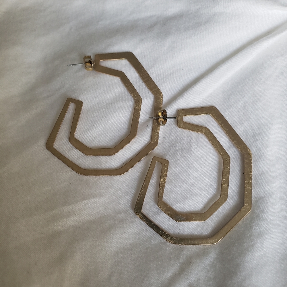 Anthropologie Gold Hoops